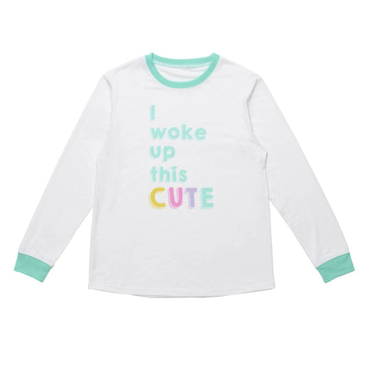 Build-A-Bear Pajama Shop™ "I Woke Up This Cute" PJ Top - Adult - US 6412