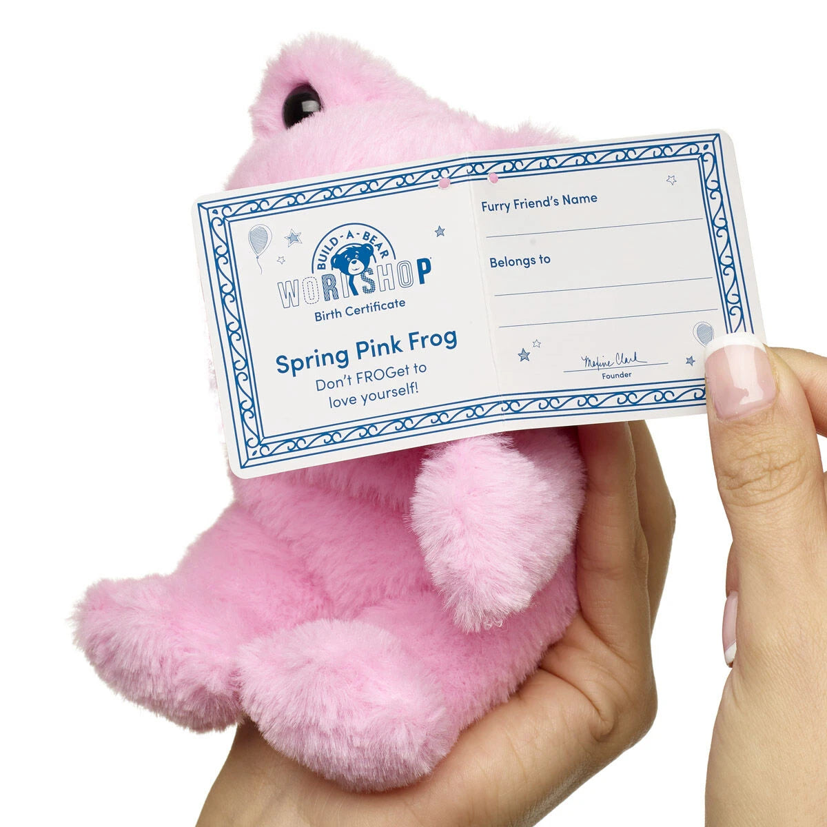 Mini Beans Spring Pink Frog Stuffed Animal | Build-A-Bear® - US 4202