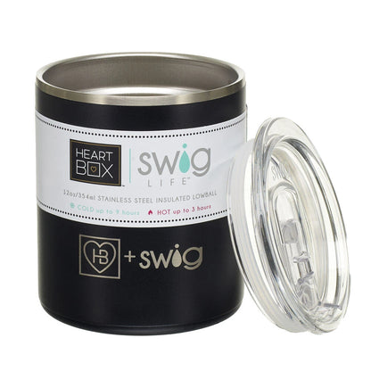 12 oz. HeartBox x Swig Life Stainless Steel Insulated Lowball | Build-A-Bear® - US 0796
