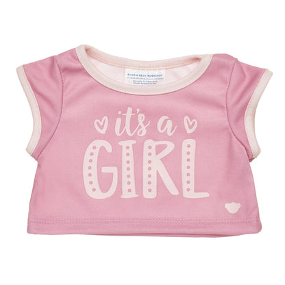 Baby Pink Teddy Bear "It's a Girl" Gift Set | Build-A-Bear® - US 3473