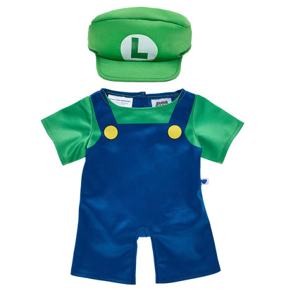 Super Mario Happy Hugs Teddy Bear Luigi Gift Set | Build-A-Bear - US 6479