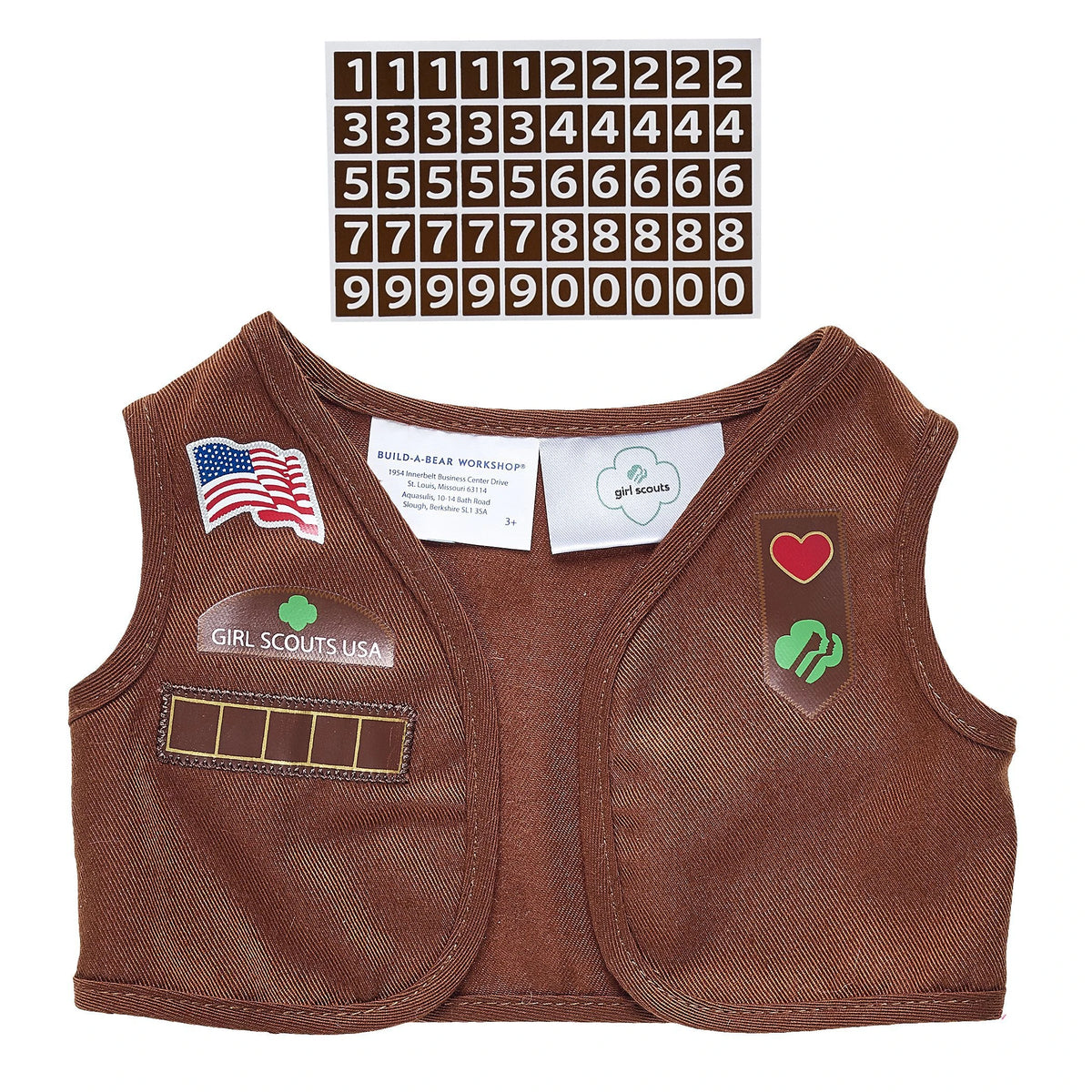 Girl Scout Cookie Teddy Bear Brownie Gift Set | BAB - US 1364