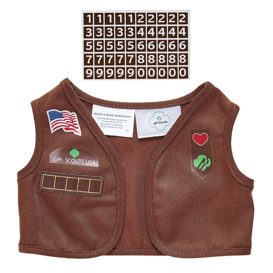 Girl Scout Brownie Uniform Vest for Stuffed Animals | Build-A-Bear® - US 5920