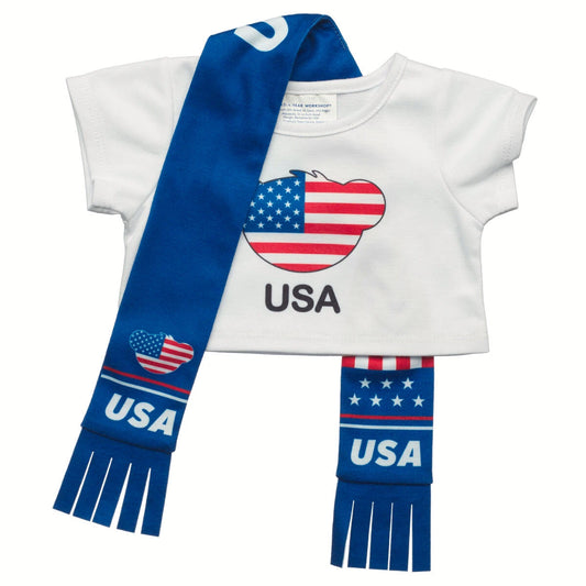 USA Scarf &amp; T-Shirt Set | Build-A-Bear - US 5310