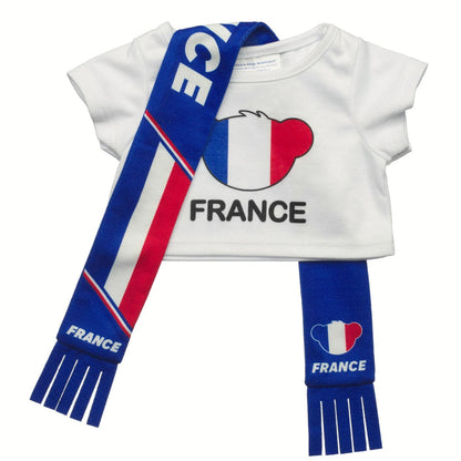 France Scarf &amp; T-Shirt Set | Build-A-Bear - US 3643