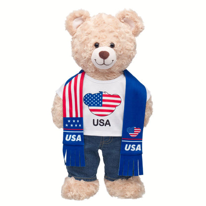 USA Scarf &amp; T-Shirt Set | Build-A-Bear - US 6709