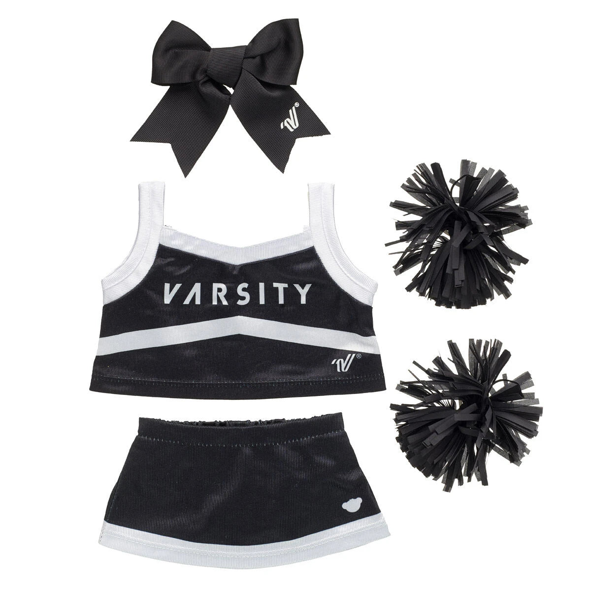 Online-Only Pastel Swirl Kitty Black Cheer Uniform Set | Build-A-Bear® - US 1258