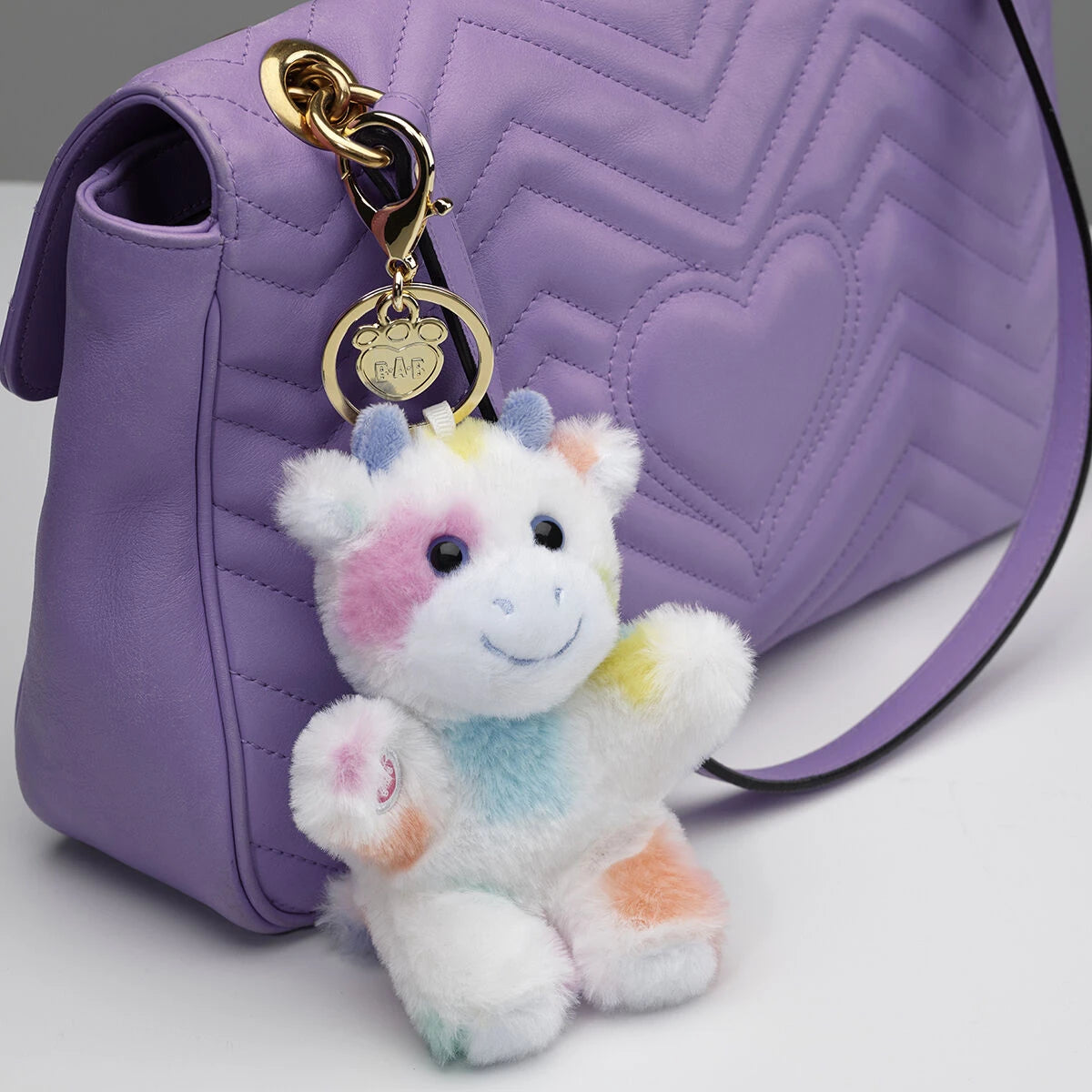 Colorful Splatter Cow Plush Bag Charm | Build-A-Bear - US 8401