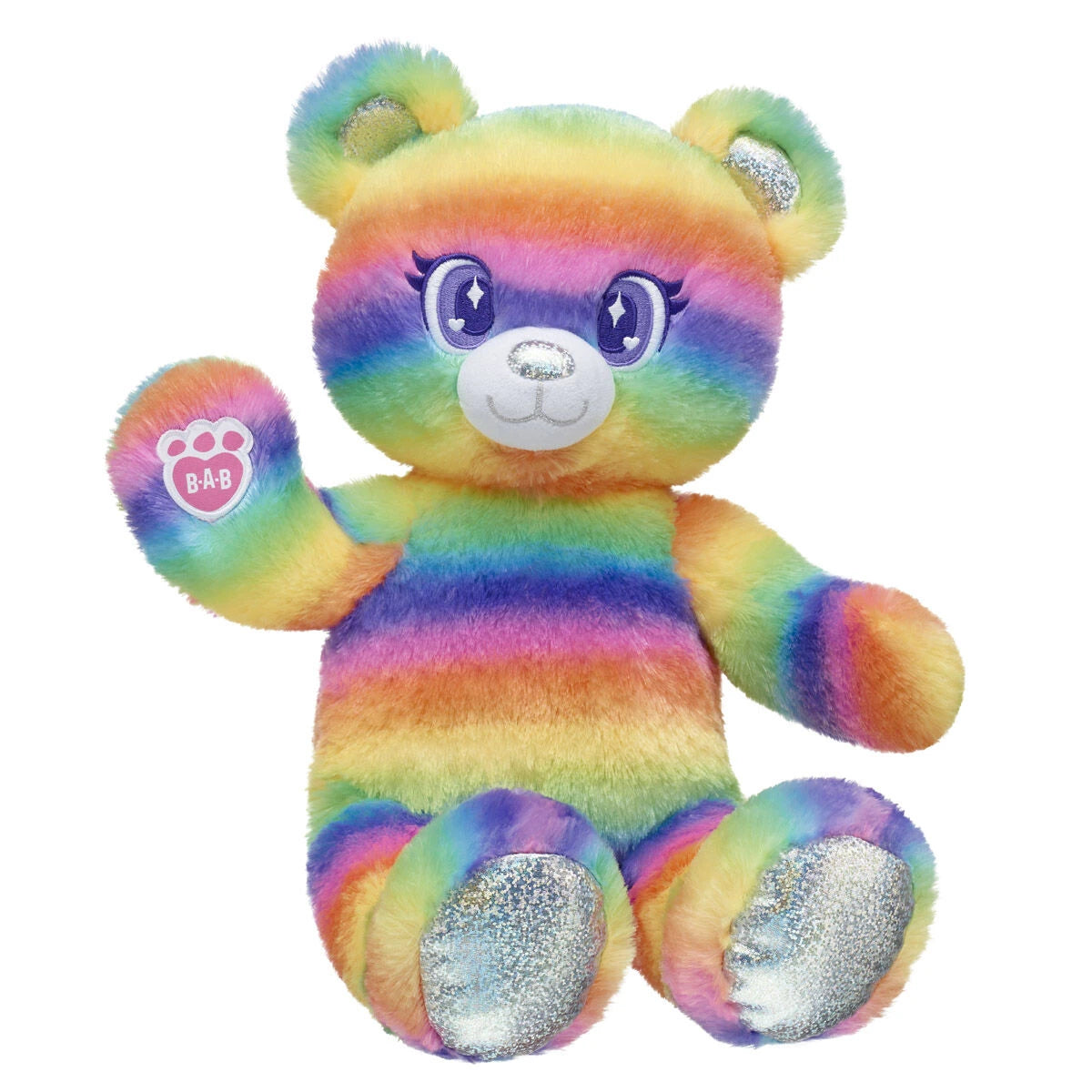 Rainbow Stripes Teddy Bear Leopard Print | Build-A-Bear - US 0852