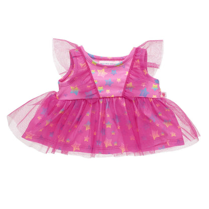 Pink Stars Tulle Sleeve Dress for Plush Toys | Build-A-Bear® - US 0807