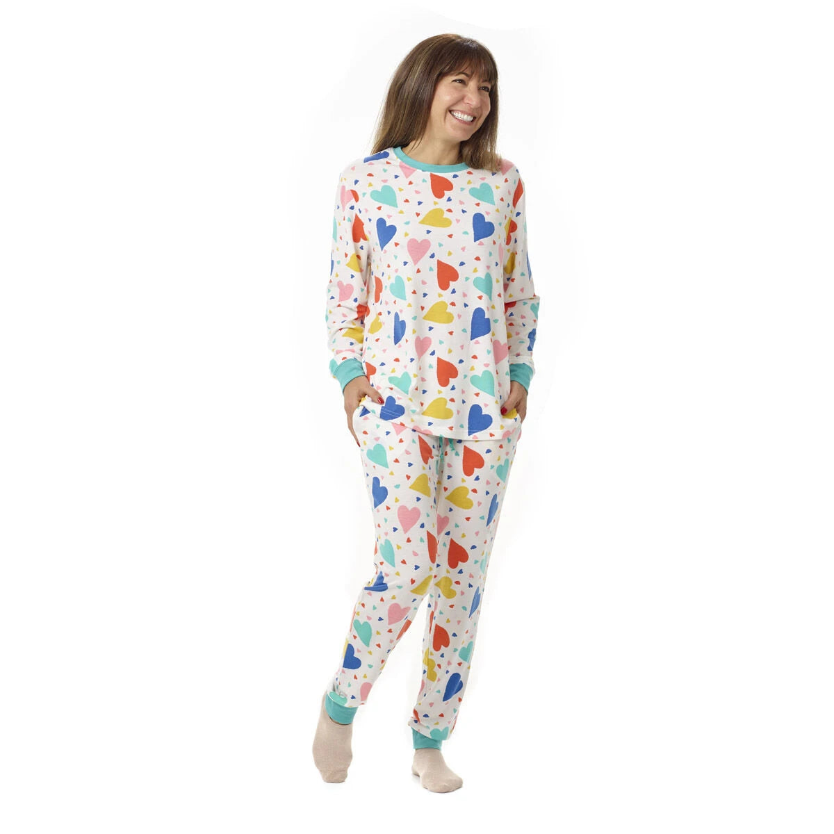 Build-A-Bear Pajama Shop™ Colorful Hearts PJ Top - Adult - US 4752