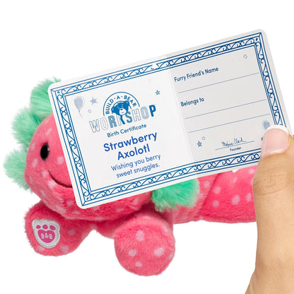 Build-A-Bear Mini Beans Strawberry Axolotl Stuffed | BAB - US 8994